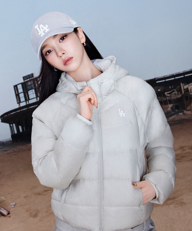 여성 경량 후드 커브패딩 LA (Ptn.Cream)