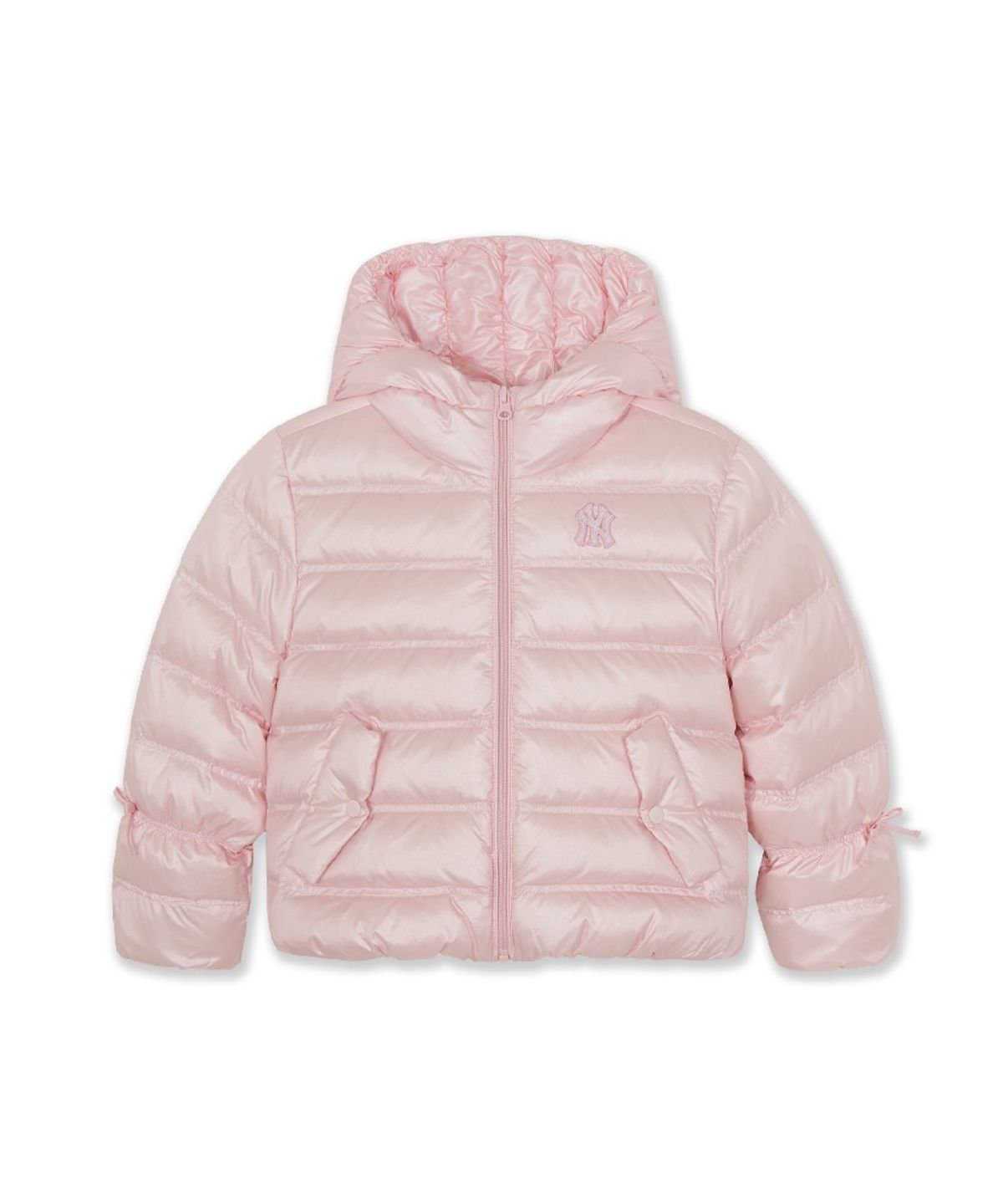 엠엘비 키즈(MLB KIDS) 스트릿 걸즈 리본포인트 유로피안덕 경량다운 NY (L.Pink)