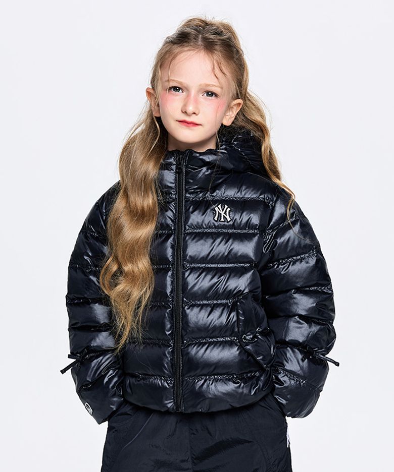 스트릿 걸즈 리본포인트 유로피안덕 경량다운 NY (Black)