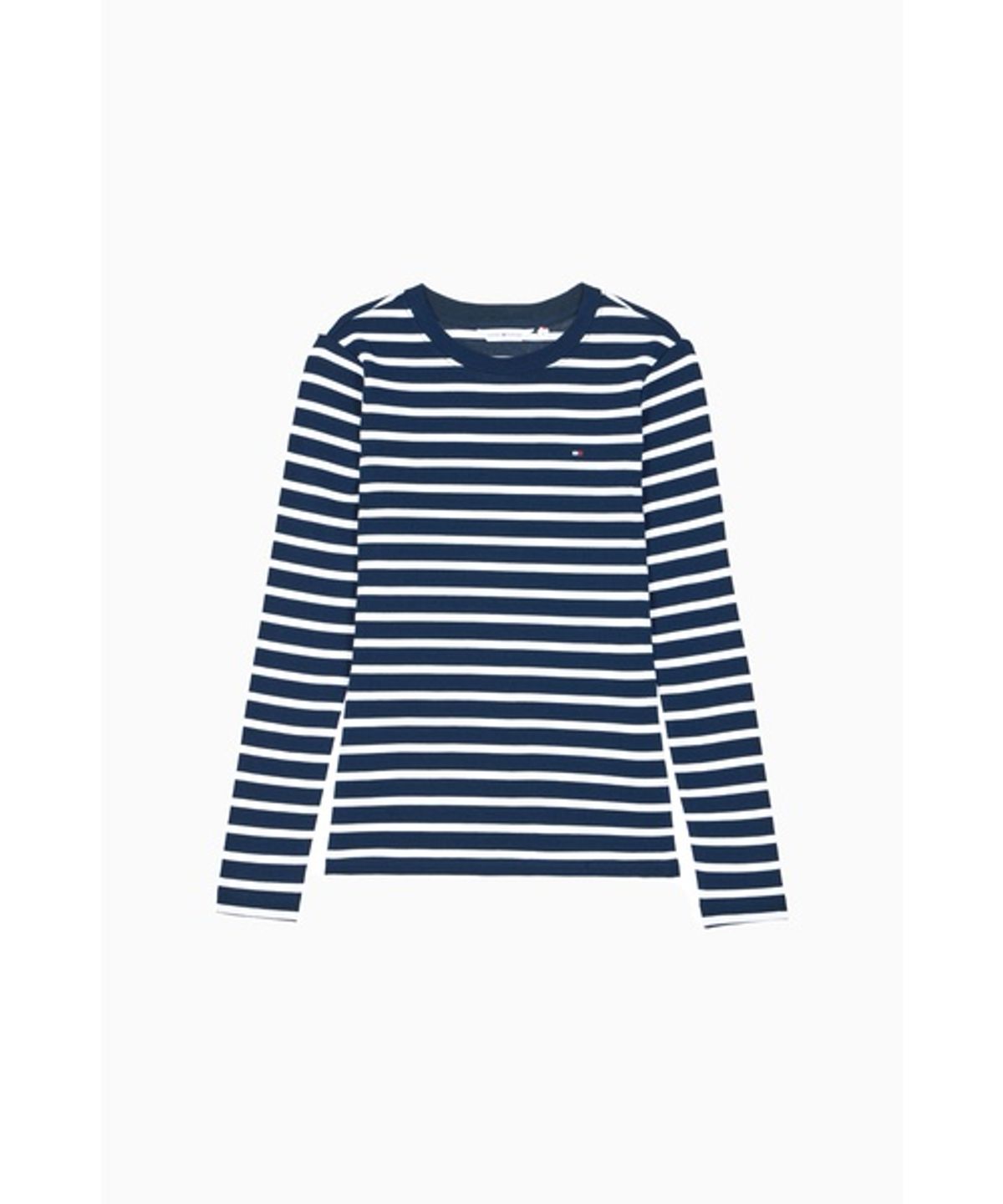 타미힐피거(TOMMY HILFIGER) 솔리드 슬림 핏 크루넥 롱 슬리브 (T22G7TTO061WT20X4)