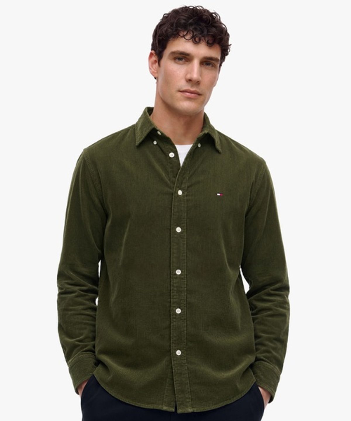 타미힐피거(TOMMY HILFIGER) [Asian fit] 아시아 핏 솔리드 코듀로이 셔츠 (T12G7WSH120MT2MT1)