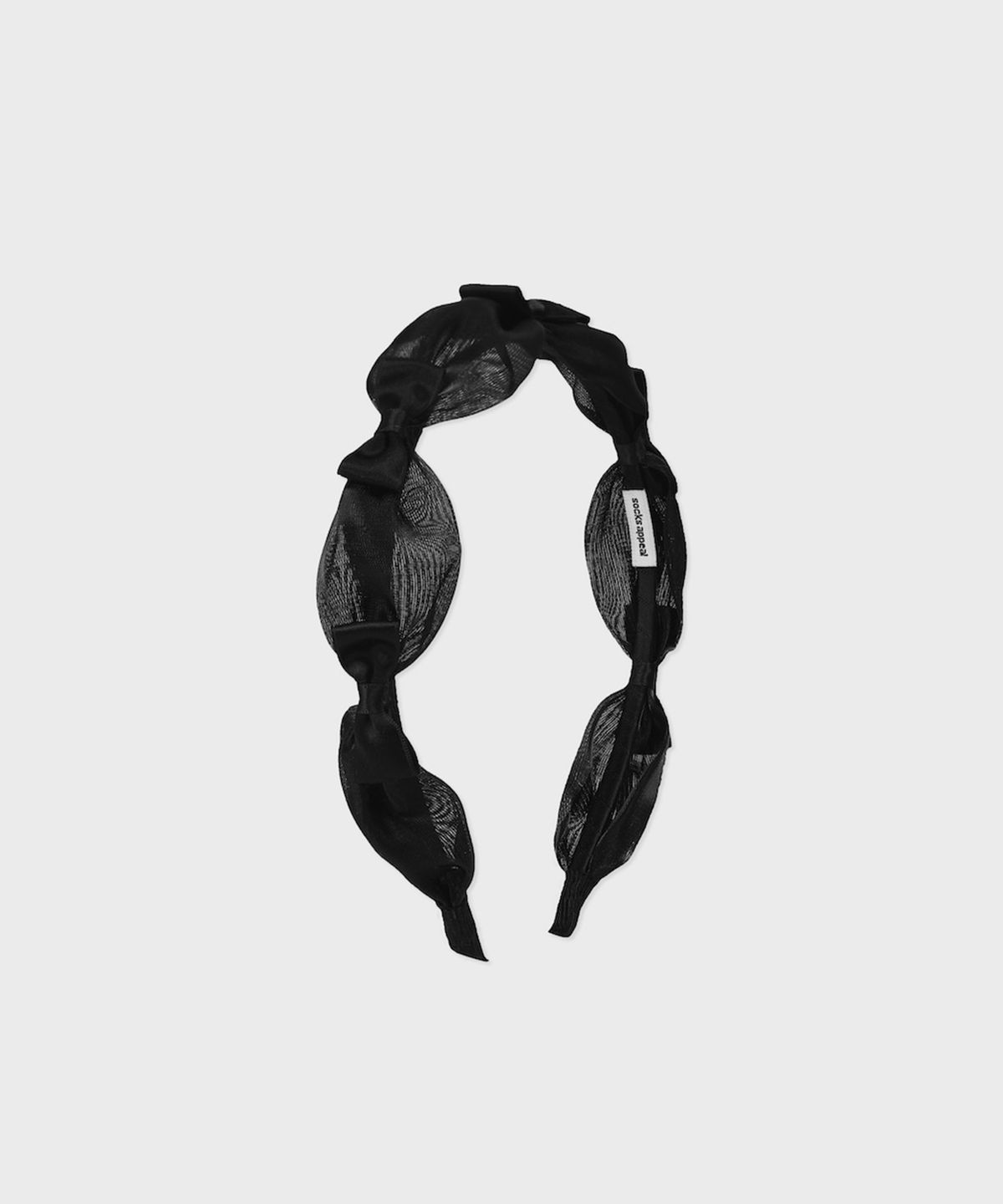 삭스어필(SOCKS APPEAL) ribbon hair band organza black