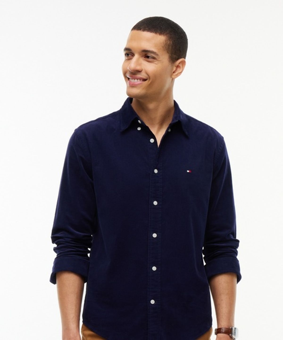 타미힐피거(TOMMY HILFIGER) [Asian fit] 아시아 핏 솔리드 코듀로이 셔츠 (T12G7WSH120MT2BCL)