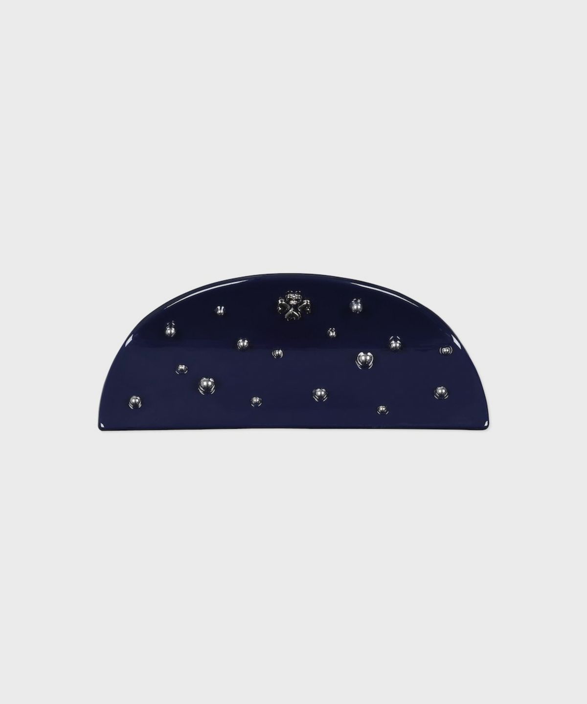 삭스어필(SOCKS APPEAL) hair clip metal clover half moon navy
