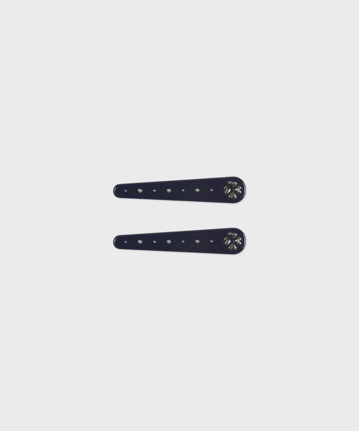 삭스어필(SOCKS APPEAL) hair pin set metal clover navy