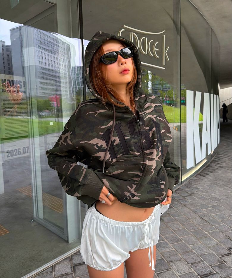 [젤라비 PICK] Camo USA Hood Zip-up(Over-fit) / WHMZG4992U