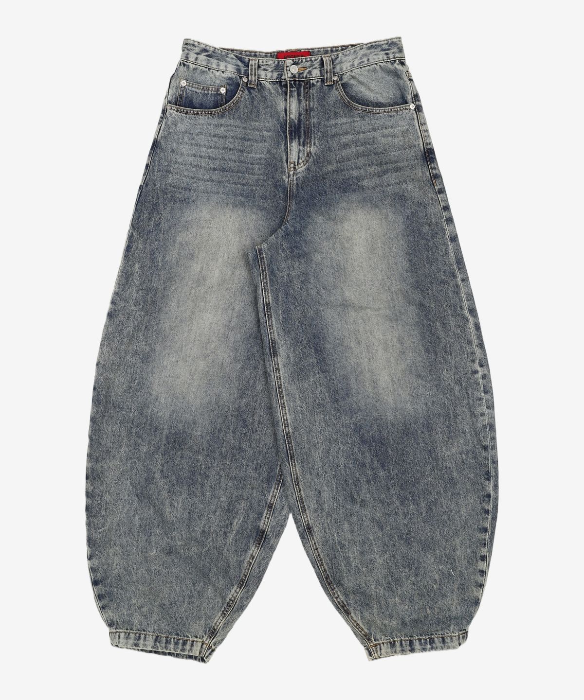 기철(KICHUL) BALLOON FIT DENIM PANTS (BROWN TIN WASHED) M