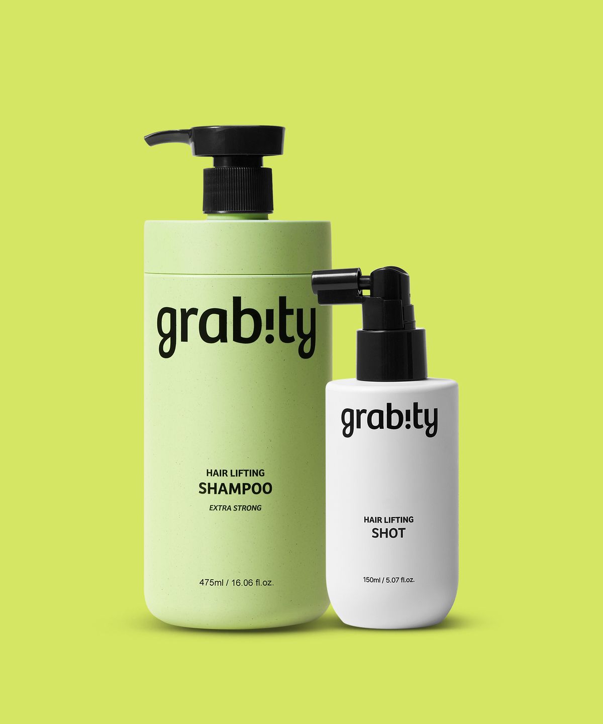 그래비티(GRABITY) 헤어리프팅 샴푸 엑스트라 스트롱 475ml + 헤어리프팅 샷 150ml 세트