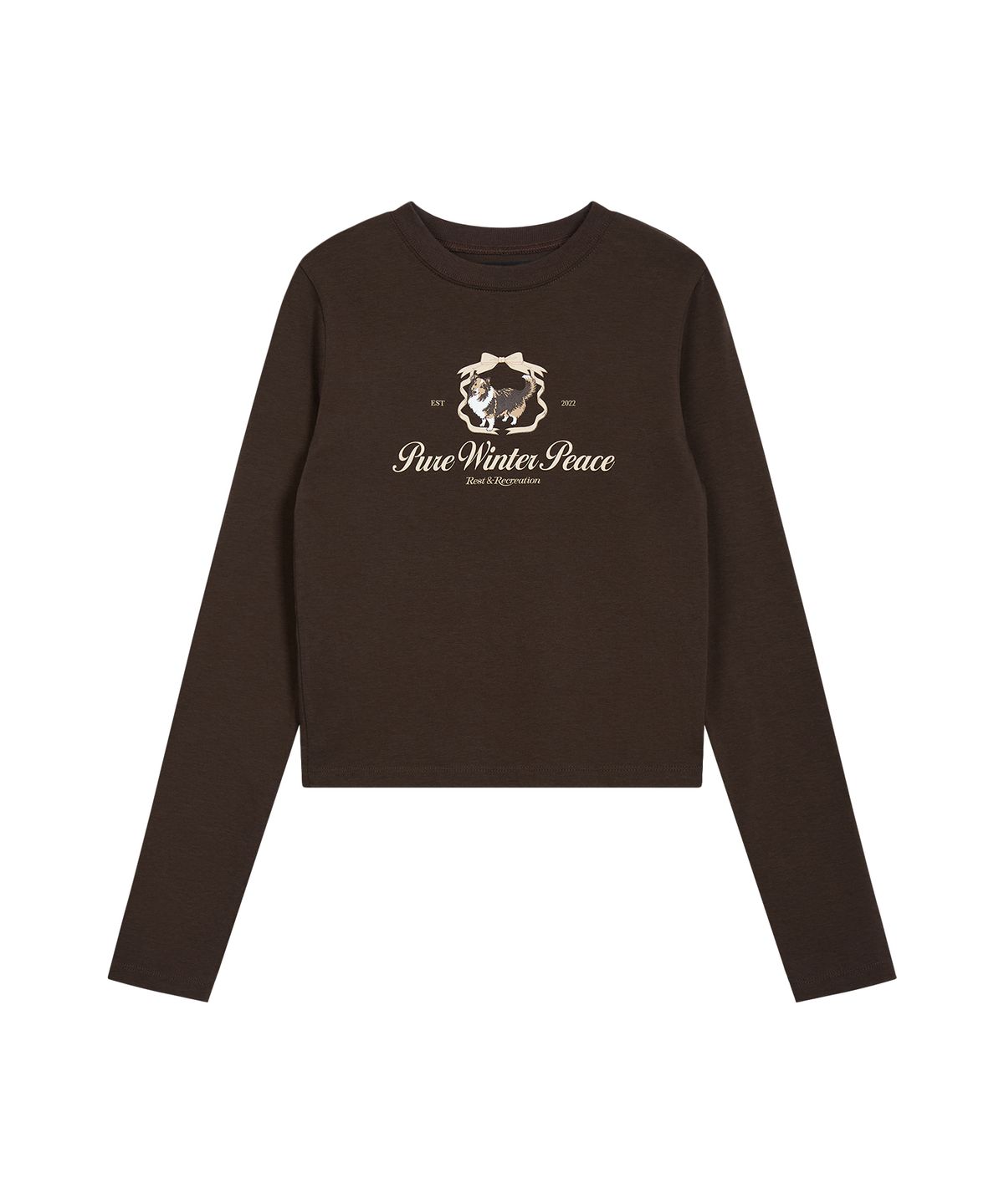 레스트앤레크레이션(REST&RECREATION) RiRi LOGO LONG SLEEVE - BROWN