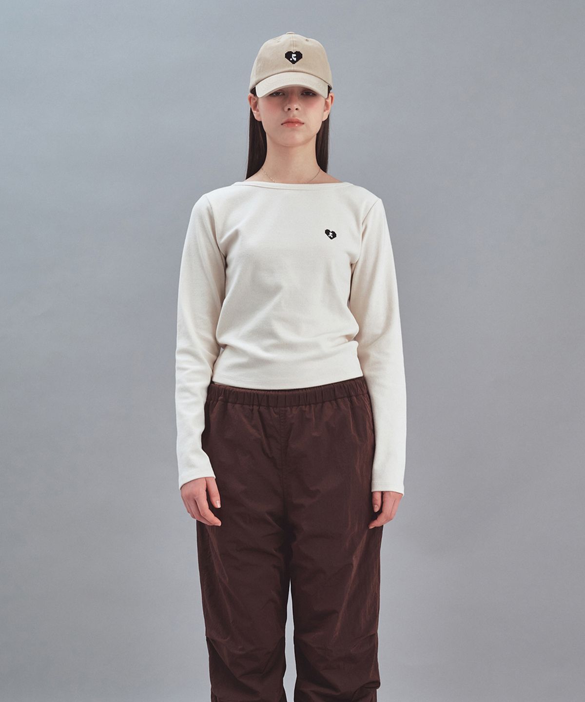 레스트앤레크레이션(REST&RECREATION) BOAT NECK LONG SLEEVE - CREAM