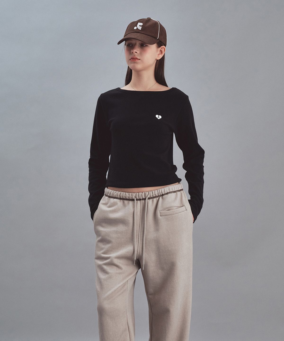 레스트앤레크레이션(REST&RECREATION) BOAT NECK LONG SLEEVE - BLACK