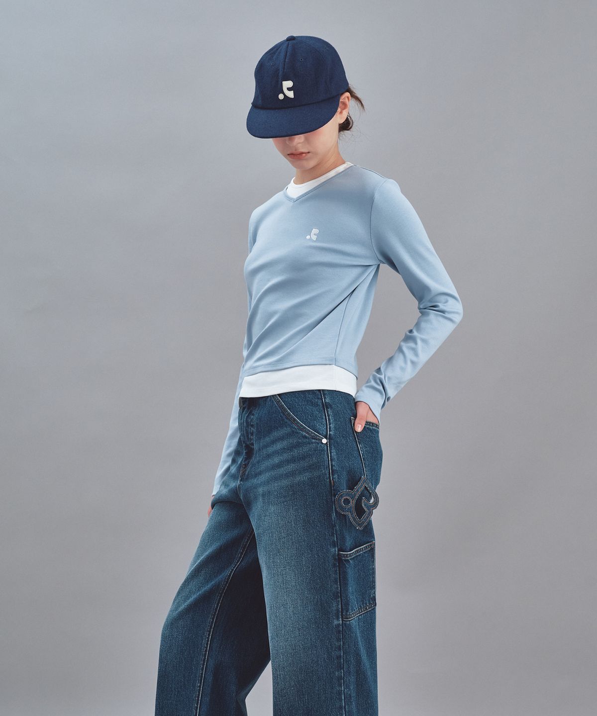 레스트앤레크레이션(REST&RECREATION) LAYERED LONG SLEEVE - SKY BLUE