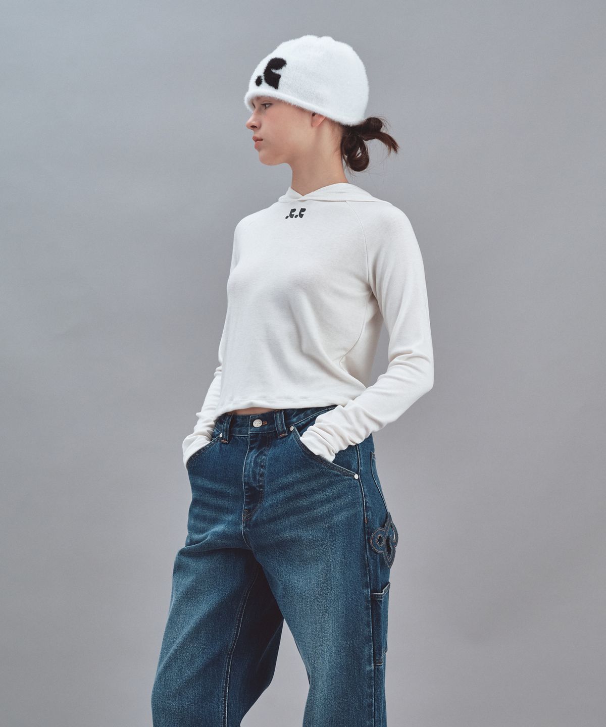 레스트앤레크레이션(REST&RECREATION) HOOD LONG SLEEVE - WHITE