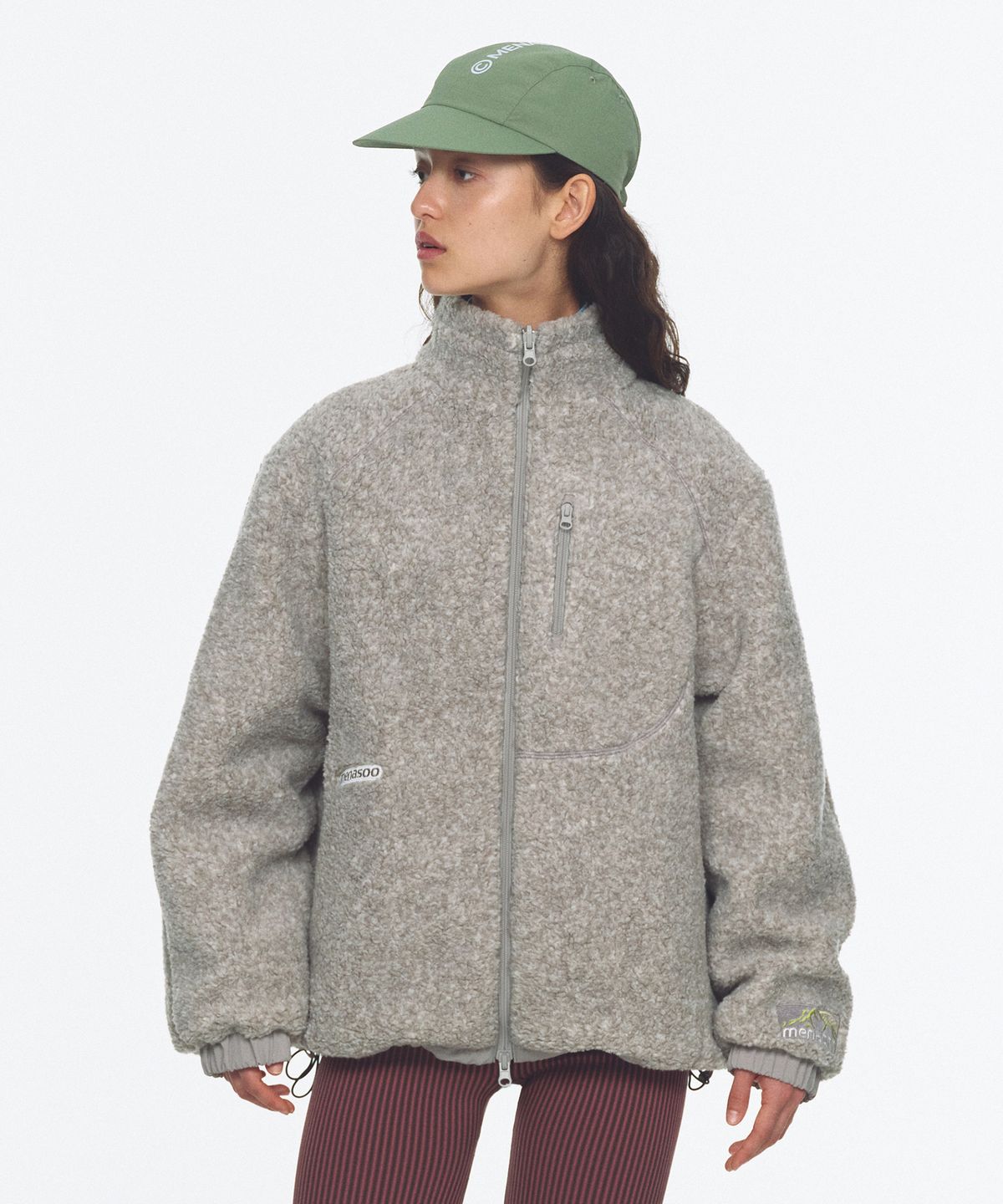 미나수(MENASOO) Dual Shell Dumble Reversible Jacket_Gray