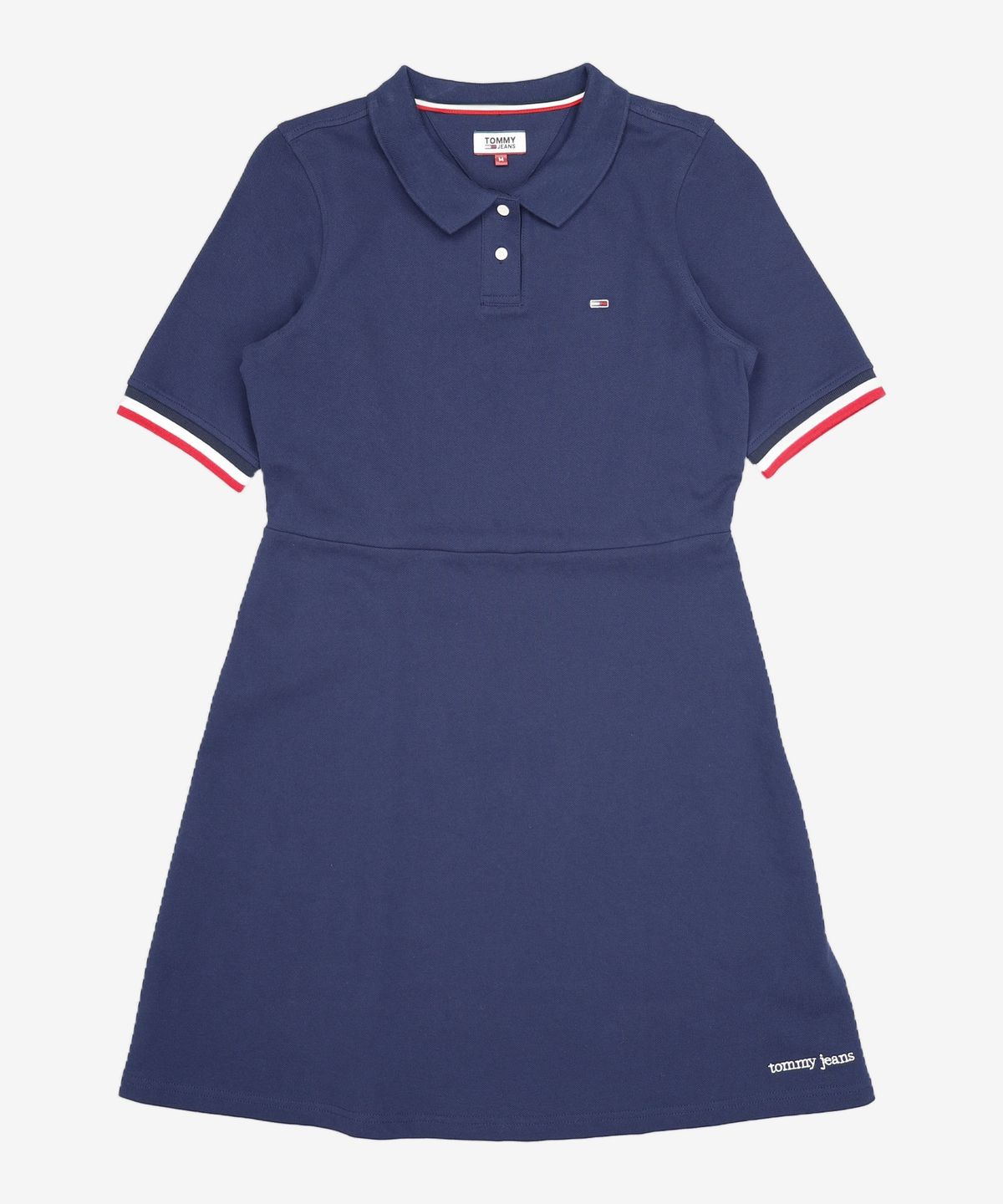 타미진스(TOMMY JEANS) [여성] 면혼방 솔리드 플레어 솔리드 폴로 드레스 T32A0WOP036WT2 002 M