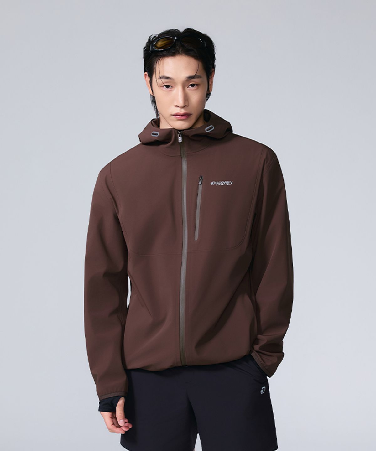 디스커버리 익스페디션(DISCOVERY EXPEDITION) 남성 액티브 3L 소프트쉘 자켓 (Brown)