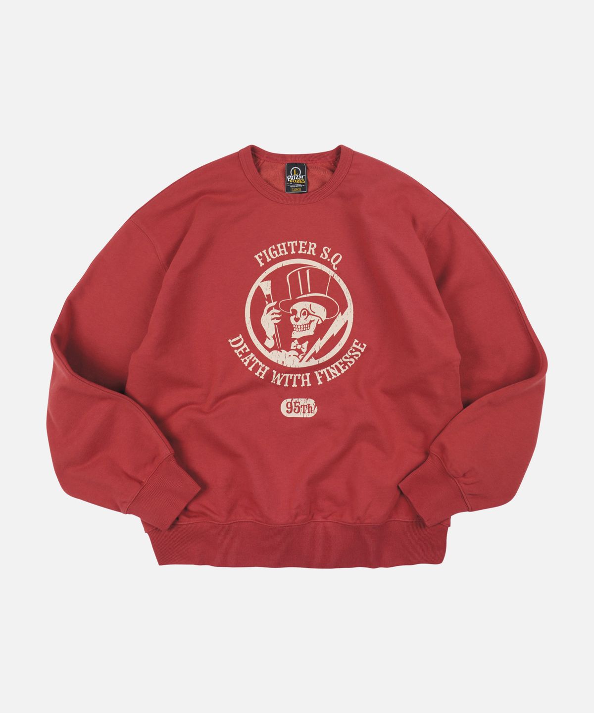 프리즘웍스(FRIZMWORKS) 95TH FIGHTER SQ SWEATSHIRT _ BRICK RED