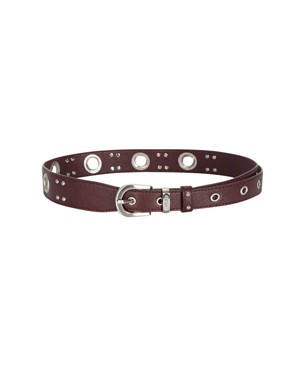 애즈온(ASON) DUET EYELET BELT / BURGUNDY