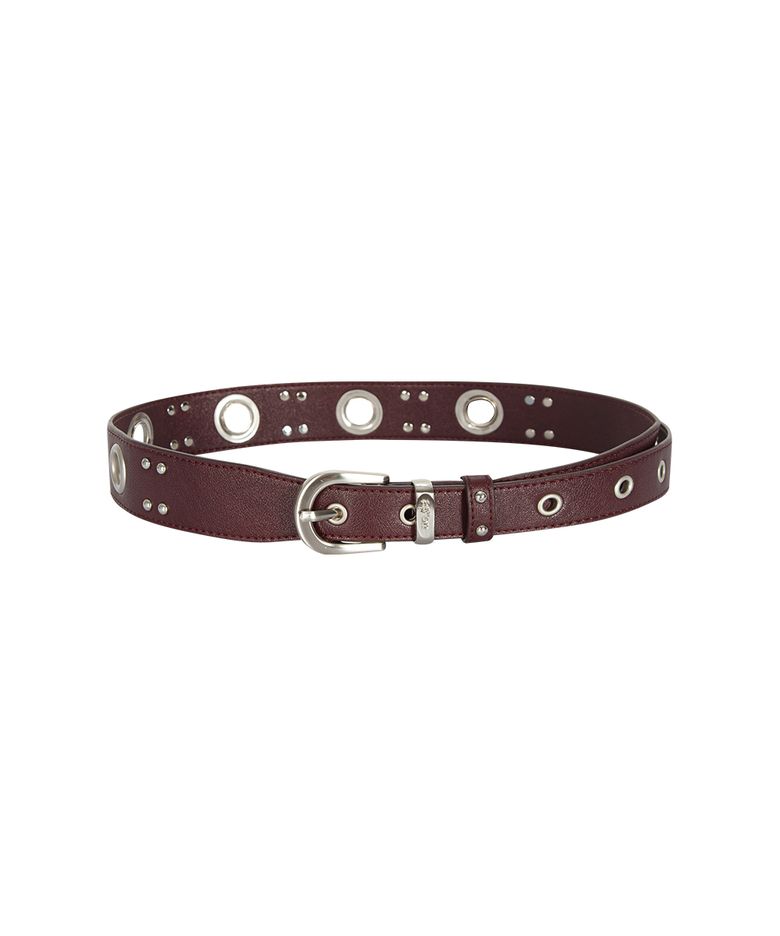 DUET EYELET BELT / BURGUNDY