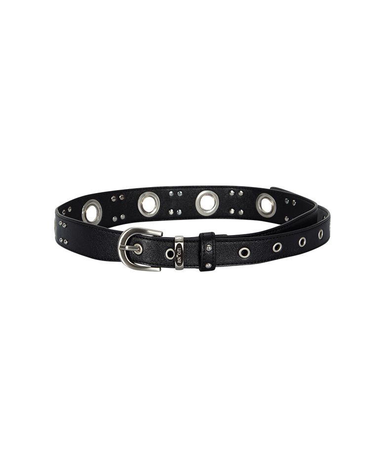 DUET EYELET BELT / BLACK