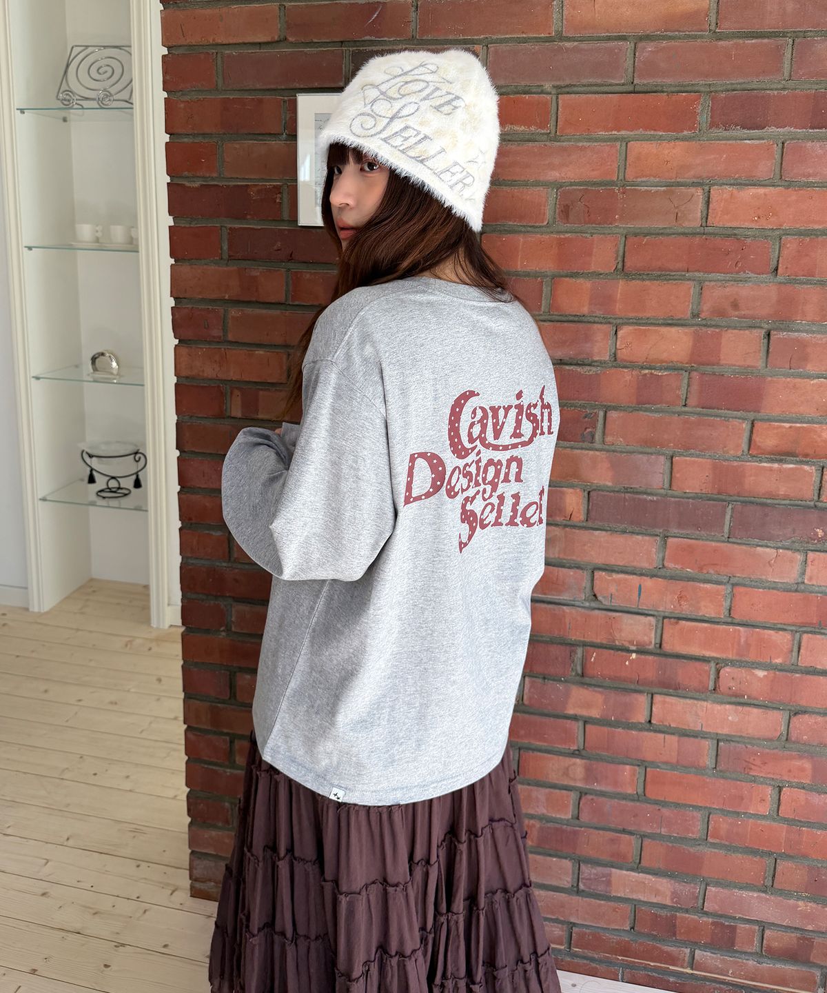 카비시(CAVISH) STAR SELLER LOGO LS TEE GREY(CV2GSUT579A)