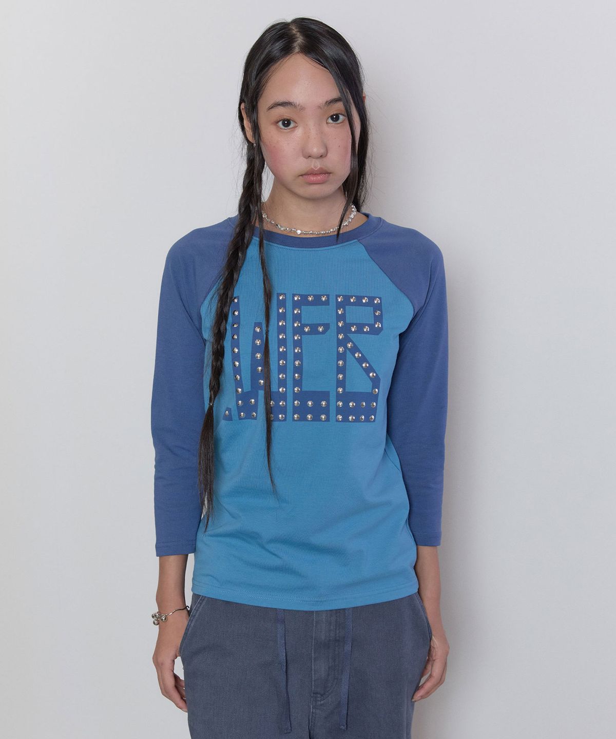 타입서비스(TYPESERVICE) Web Hotfix Raglan Top [Blue]