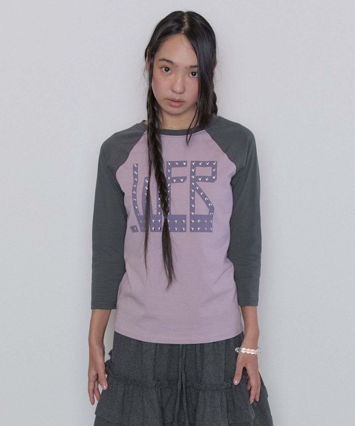 타입서비스(TYPESERVICE) Web Hotfix Raglan Top [Purple]
