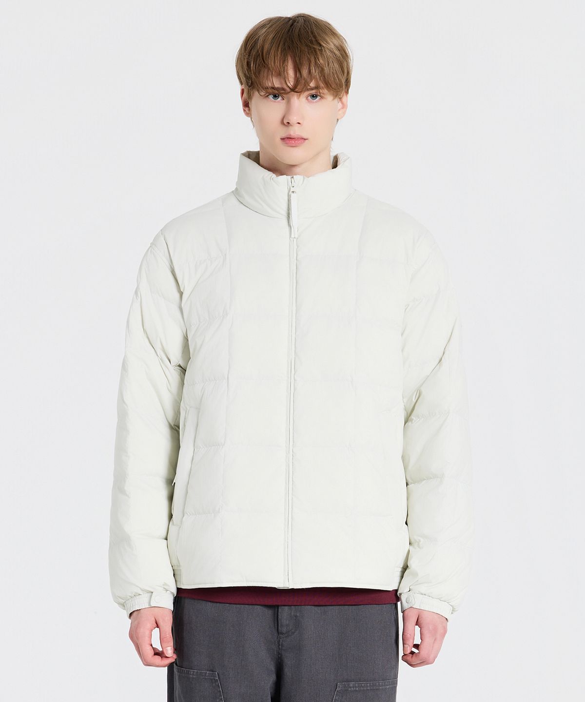 아이더(EIDER) THERMOLOCK (써모락) 남성 경량 블렌드 패딩 자켓_Ice Grey