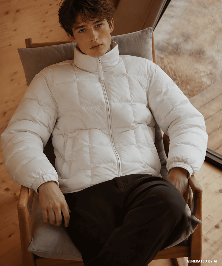 THERMOLOCK (써모락) 남성 경량 블렌드 패딩 자켓_Ice Grey