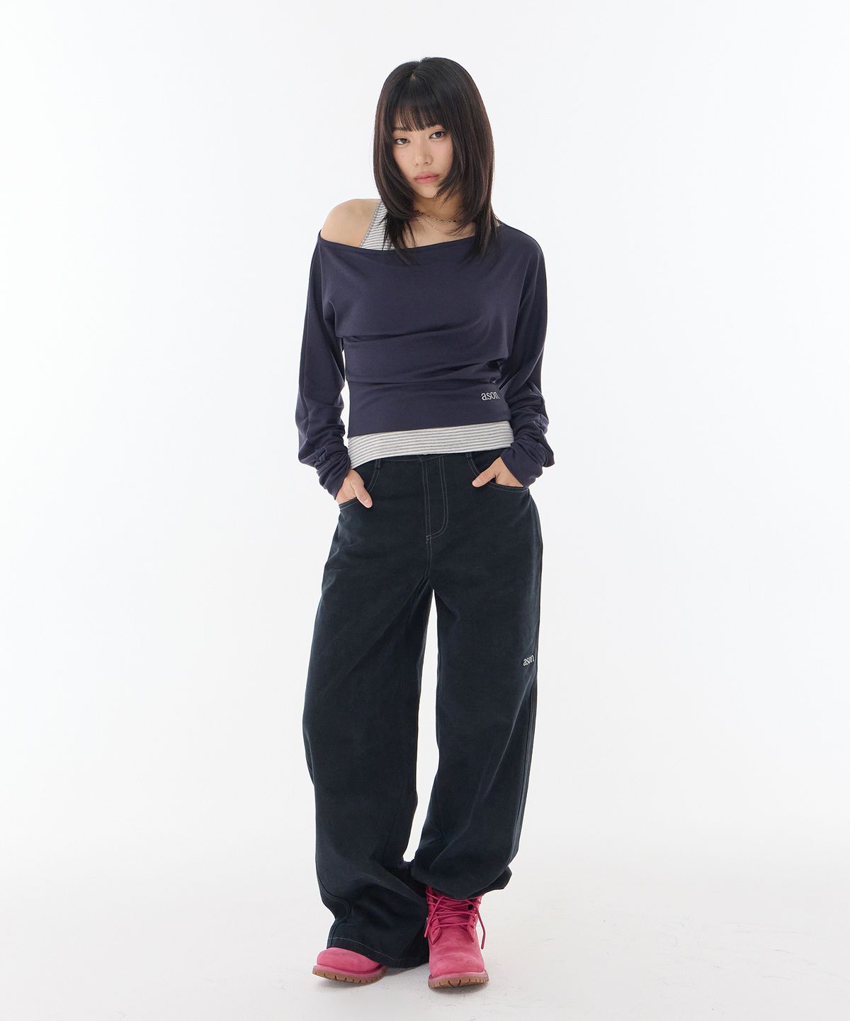 애즈온(ASON) NOVA WIDE PANTS / NAVY