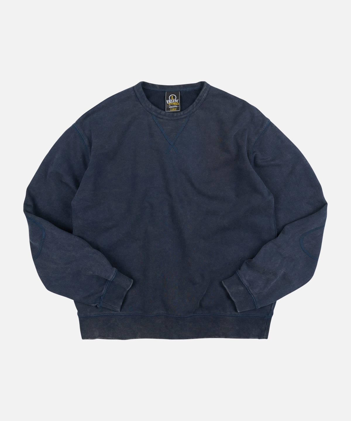 프리즘웍스(FRIZMWORKS) COVER STITCH VINTAGE SWEATSHIRT _ NAVY
