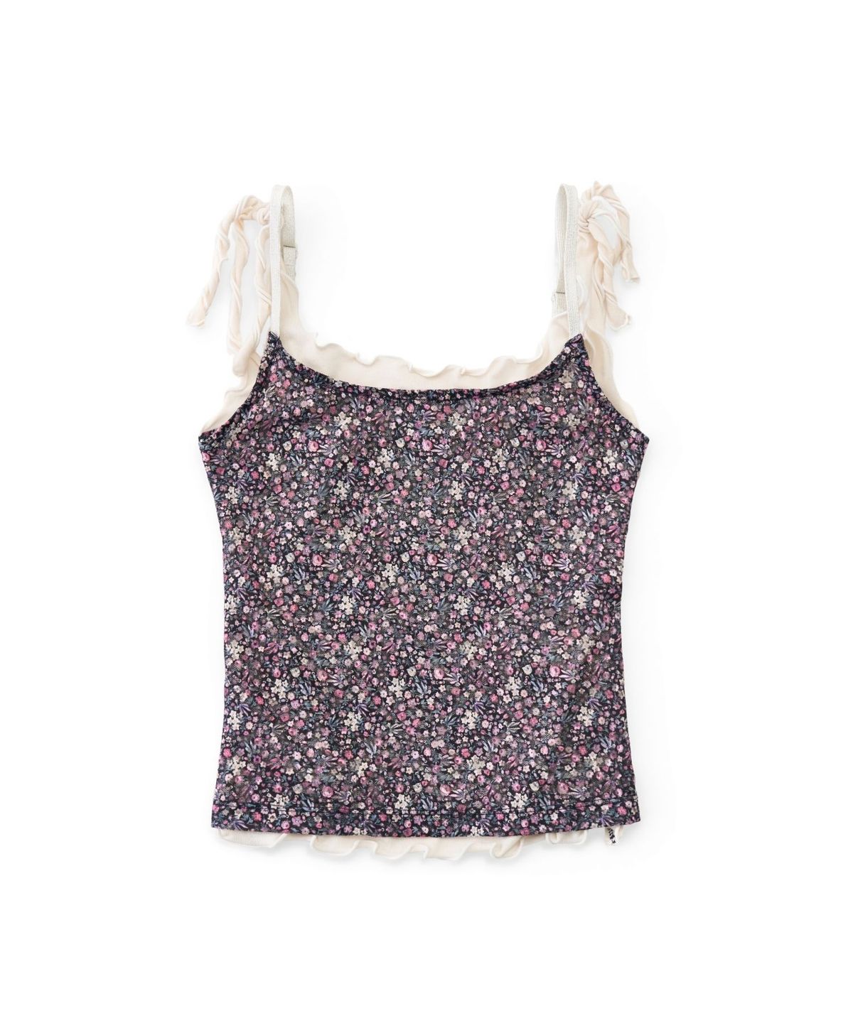 카이 샤오(KAIY XIAO) Flower Dream Two piece Layered Suspender Top