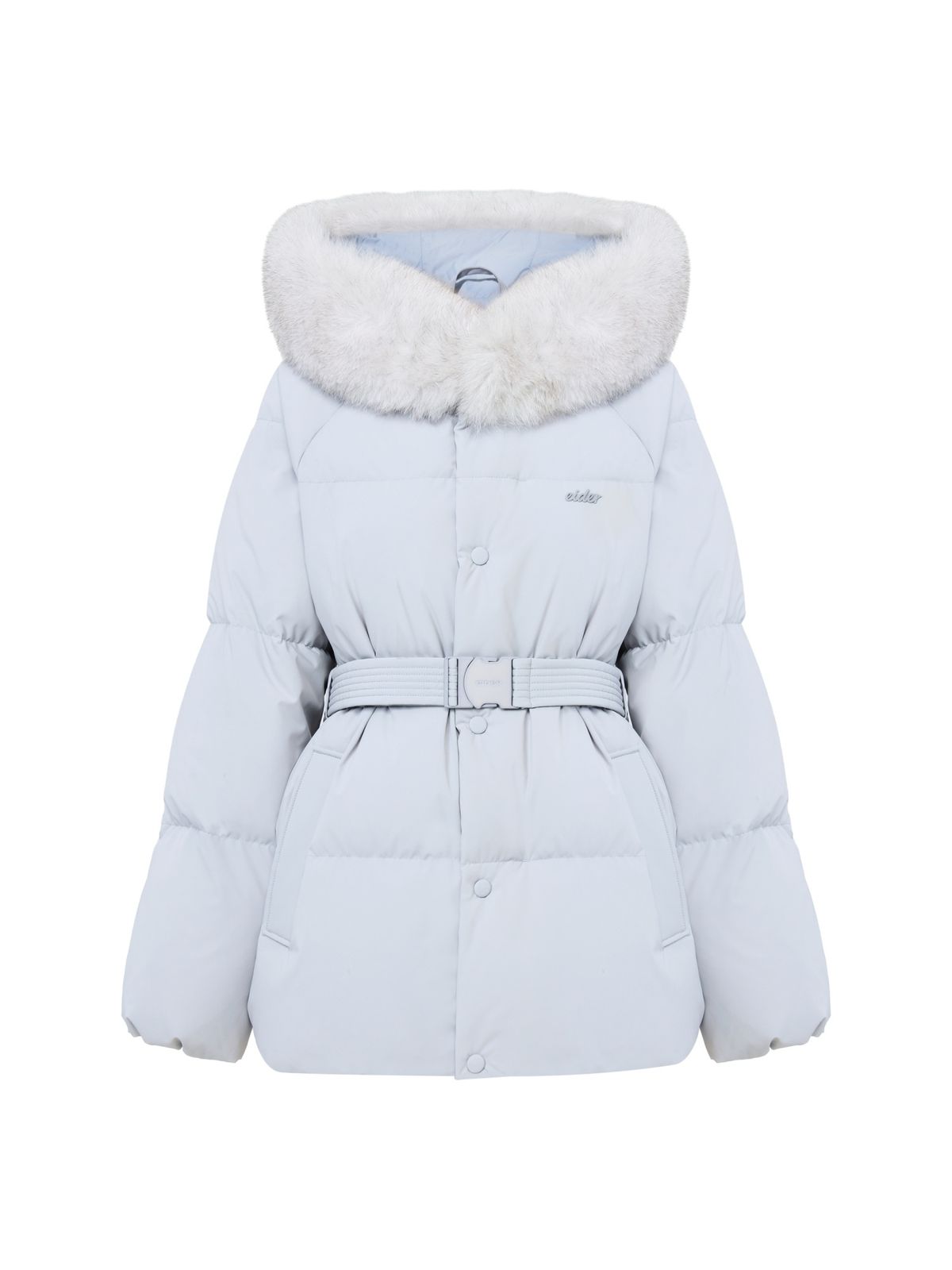 아이더(EIDER) MONGLIT FOX (몽글릿 폭스) 여성 미들 구스 다운 자켓_Light Blue