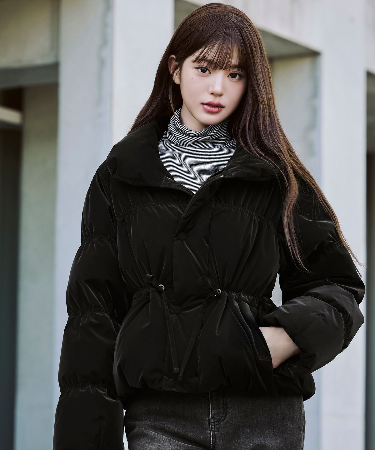 아이더(EIDER) MONGLIT (몽글릿) 여성 푸퍼 구스 다운 자켓_TITANIUM BLACK