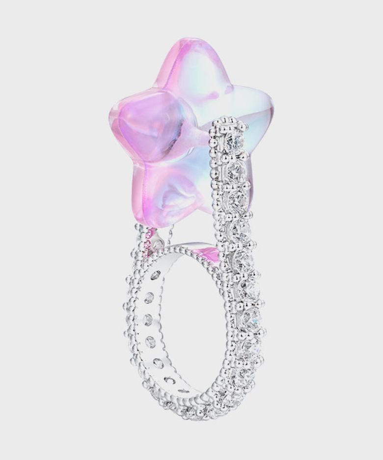(W) Lucky Star Ring (Pink)