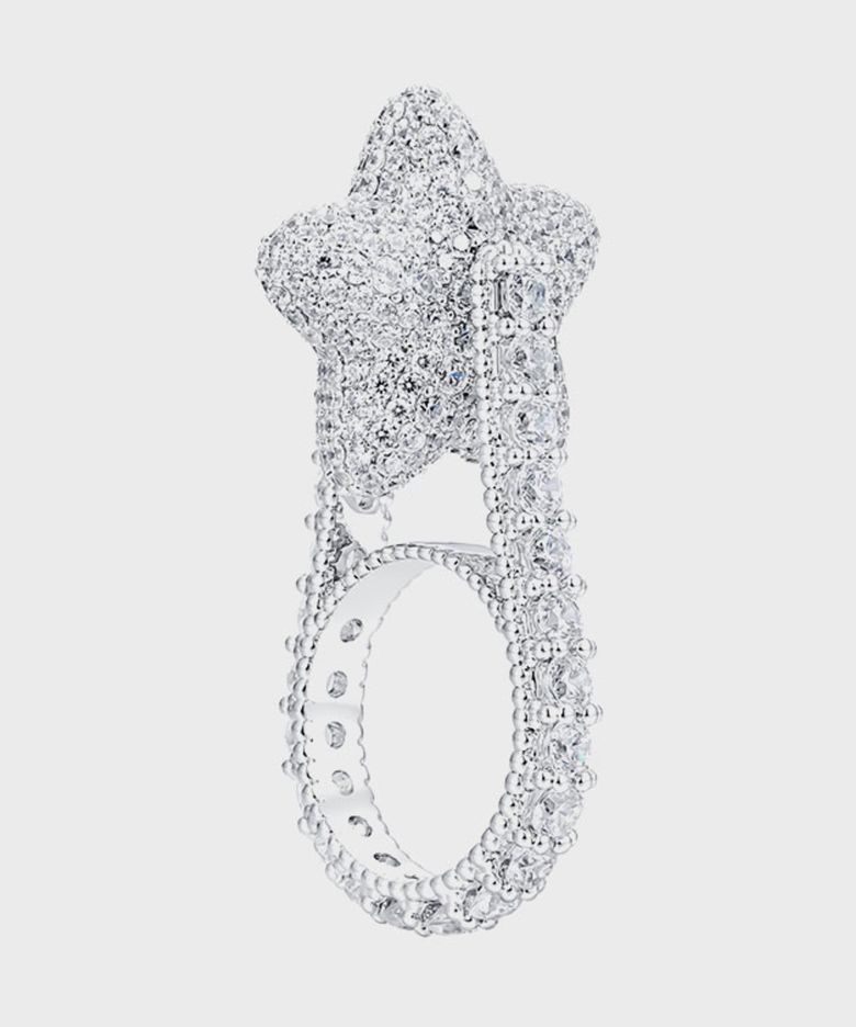 (W) Pave Lucky Star Ring (Silver)