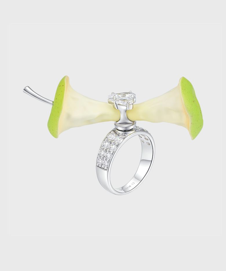 (W) Spin Apple Core Ring (Green)