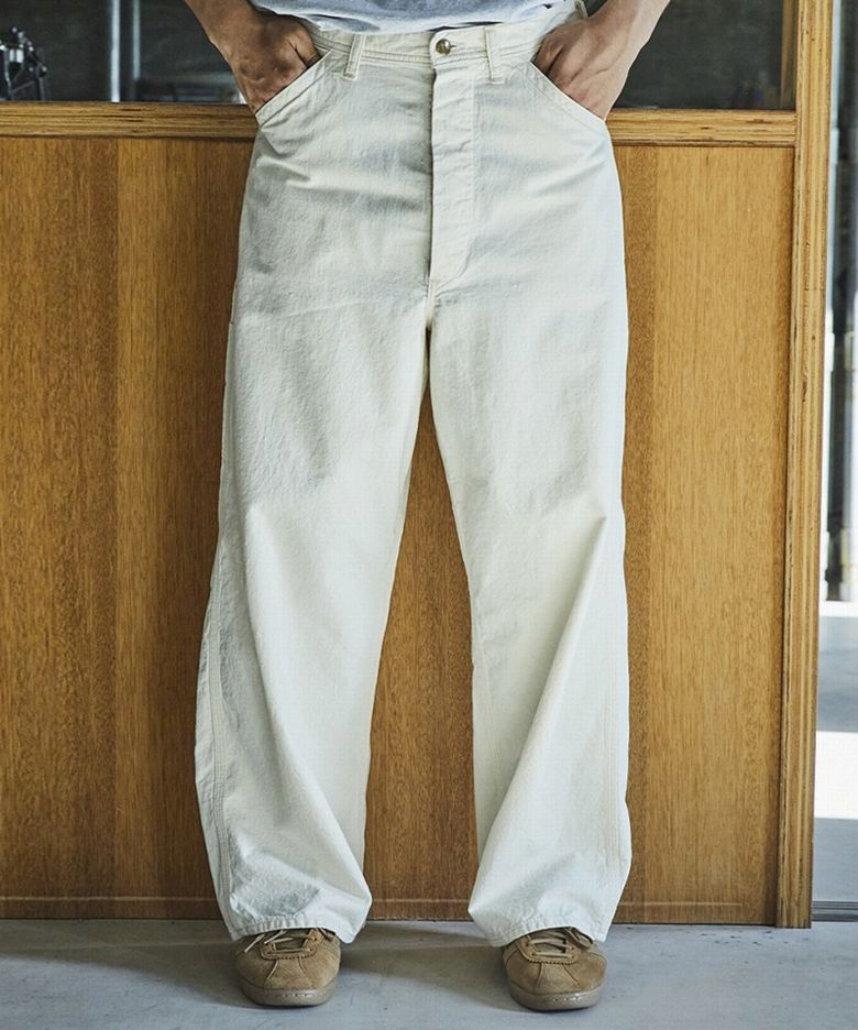 (M) WIDE FIT 30S PAINTER PANTS (ECRU 66)