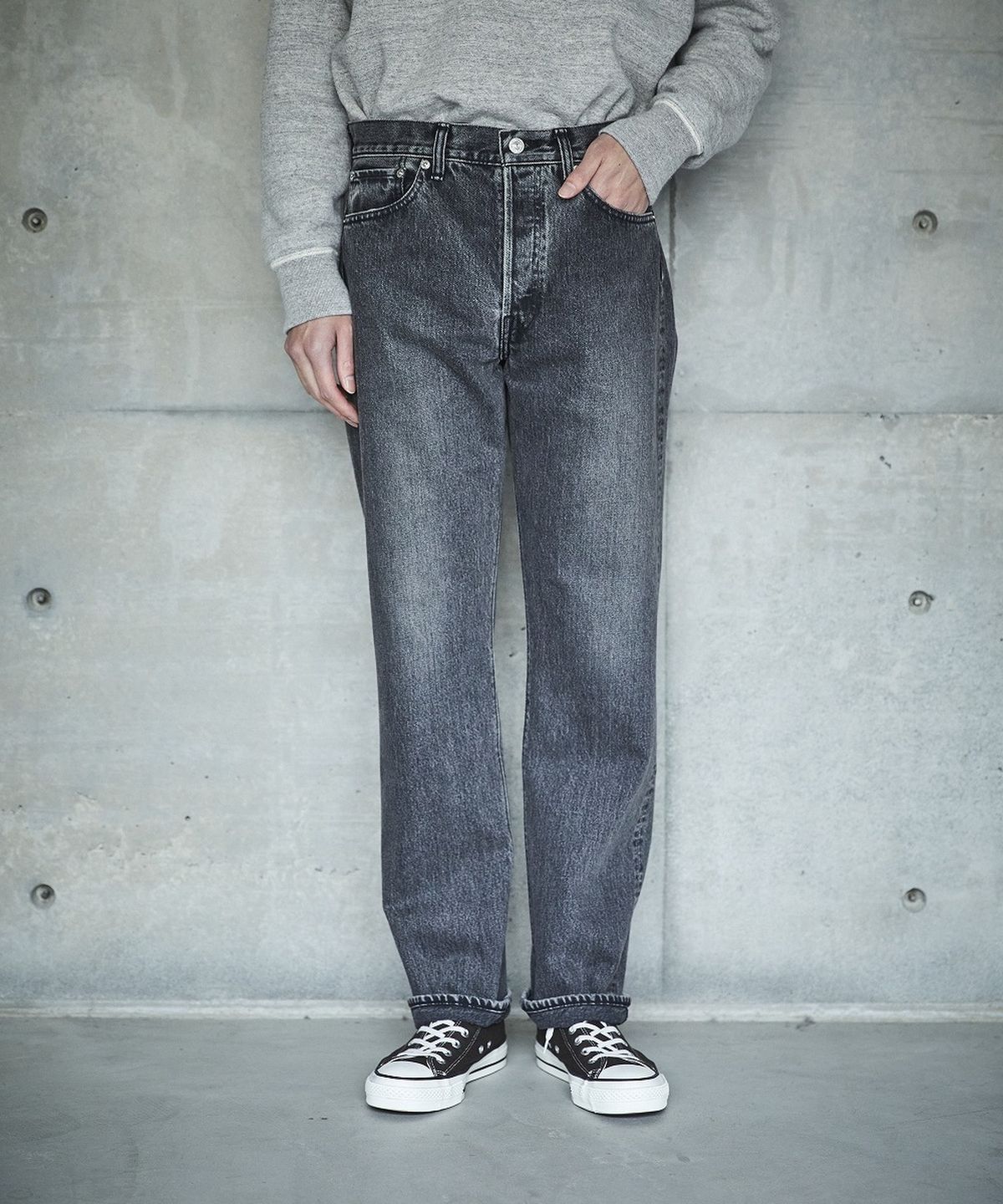 오어슬로우(ORSLOW) (M) 105 90S BLACK DENIM STONE (BLACK DENIM STONE D61S)
