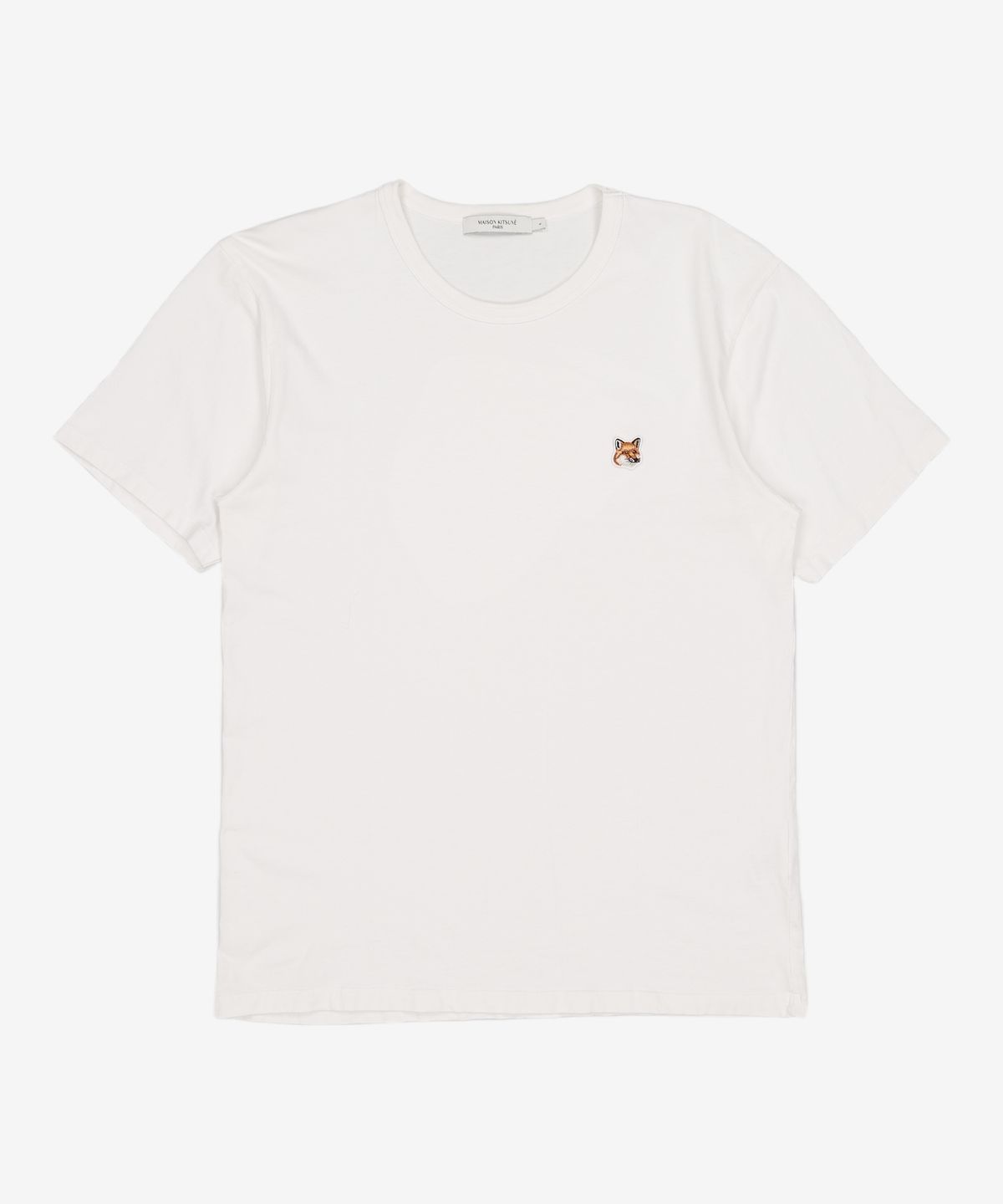 메종 키츠네(MAISON KITSUNE) 폭스헤드 반팔 티셔츠 AM00103KJ0008 P100 WHITE L