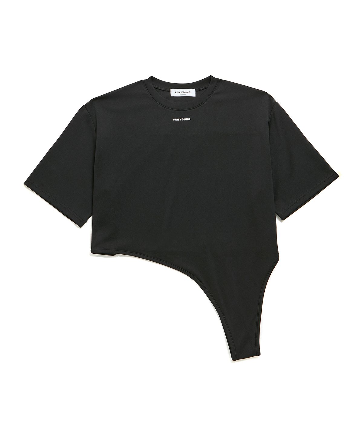 판영(FANYOUNG) CURVE OVERLAY TOP BLACK