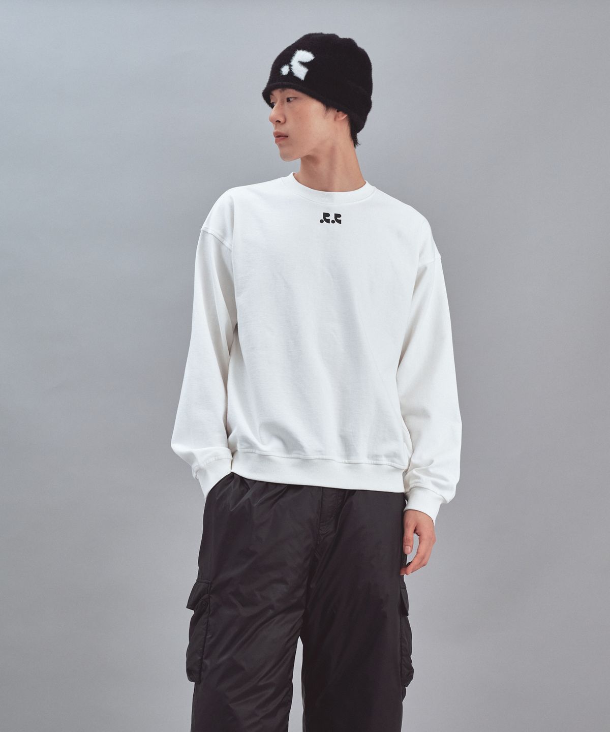 레스트앤레크레이션(REST&RECREATION) DOUBLE LOGO SWEATSHIRT - WHITE