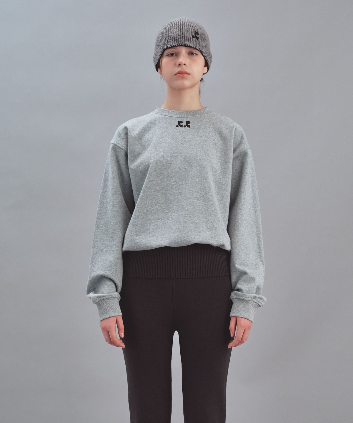 레스트앤레크레이션(REST&RECREATION) DOUBLE LOGO SWEATSHIRT - GREY