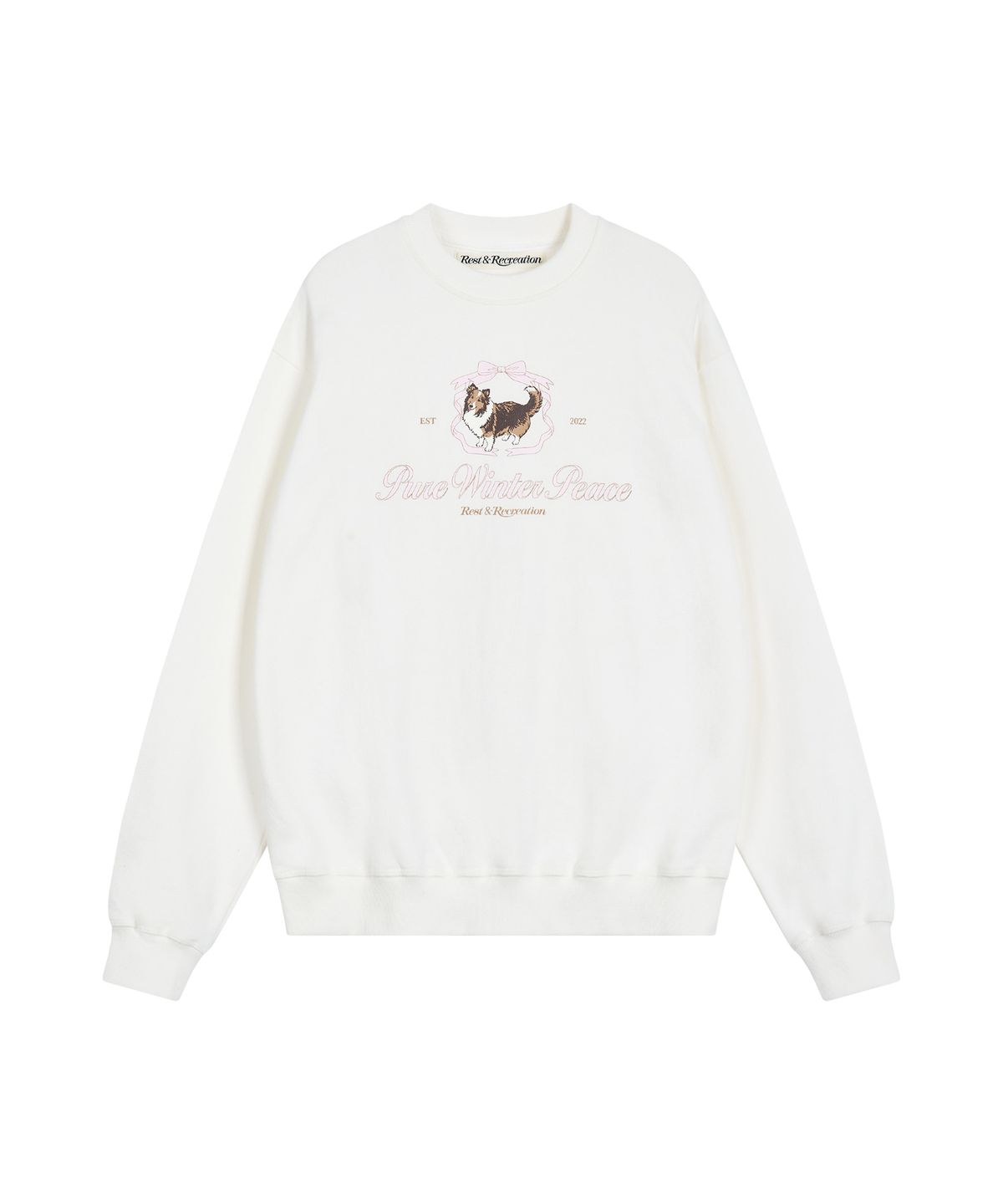 레스트앤레크레이션(REST&RECREATION) RiRi LOGO SWEATSHIRT - WHITE