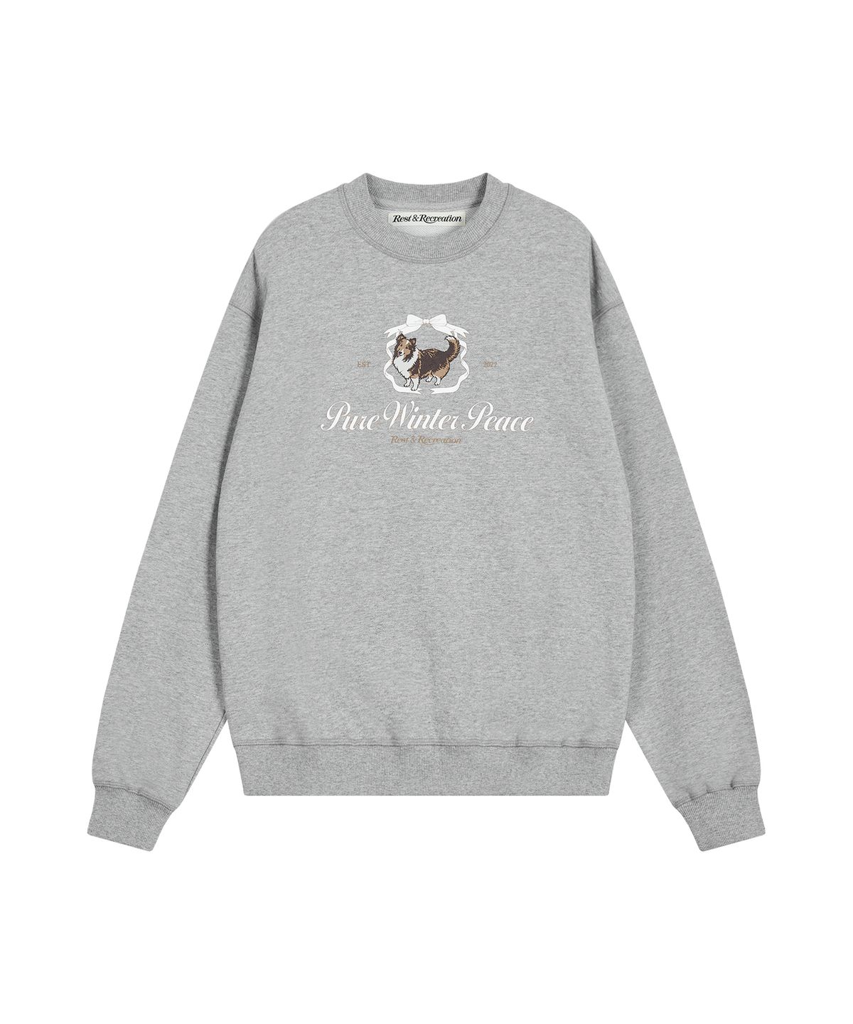 레스트앤레크레이션(REST&RECREATION) RiRi LOGO SWEATSHIRT - GREY