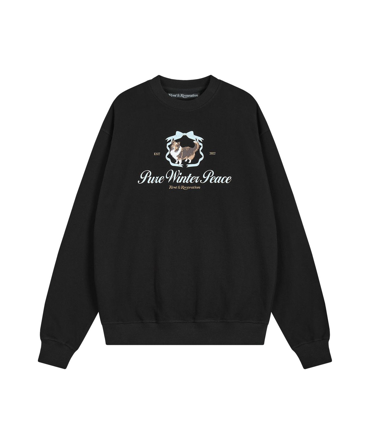 레스트앤레크레이션(REST&RECREATION) RiRi LOGO SWEATSHIRT - BLACK