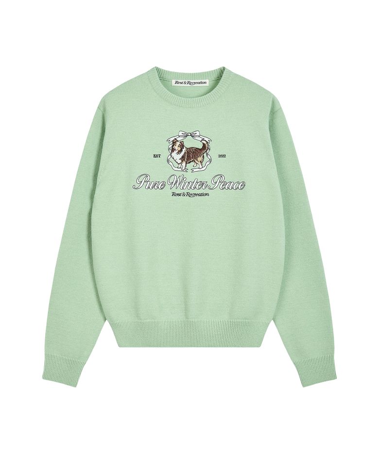 OVERSIZED RiRi LOGO KNIT - LIGHT GREEN