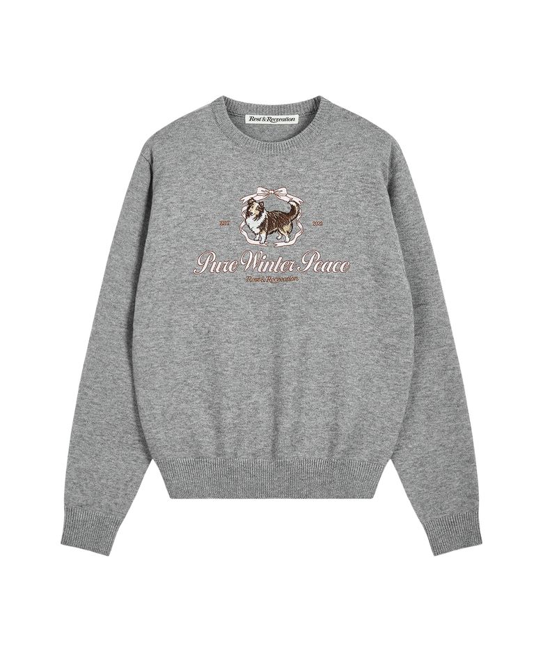 OVERSIZED RiRi LOGO KNIT - GREY