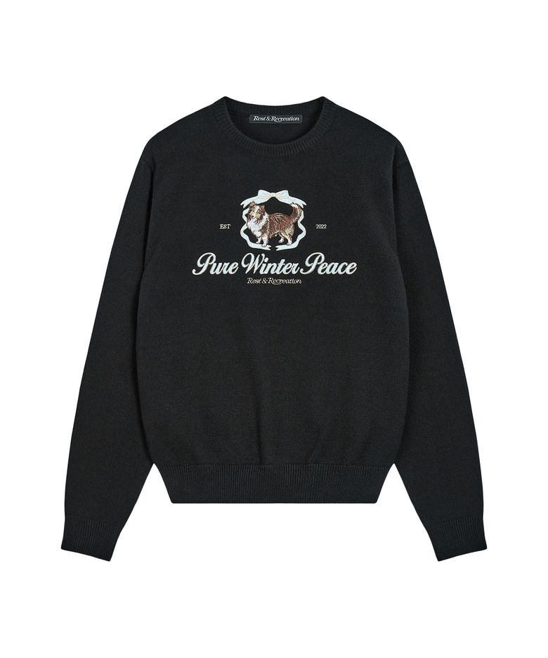 OVERSIZED RiRi LOGO KNIT - BLACK