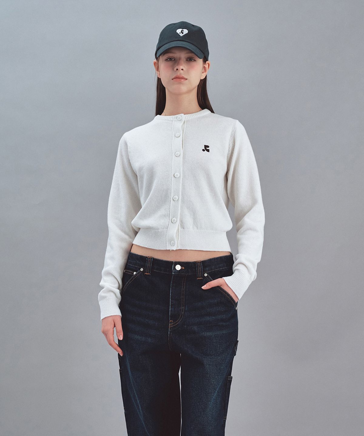 레스트앤레크레이션(REST&RECREATION) BASIC COLLAR KNIT CARDIGAN - IVORY